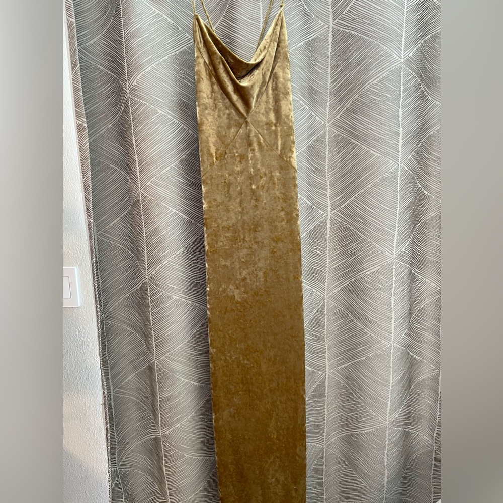 Long gold dress